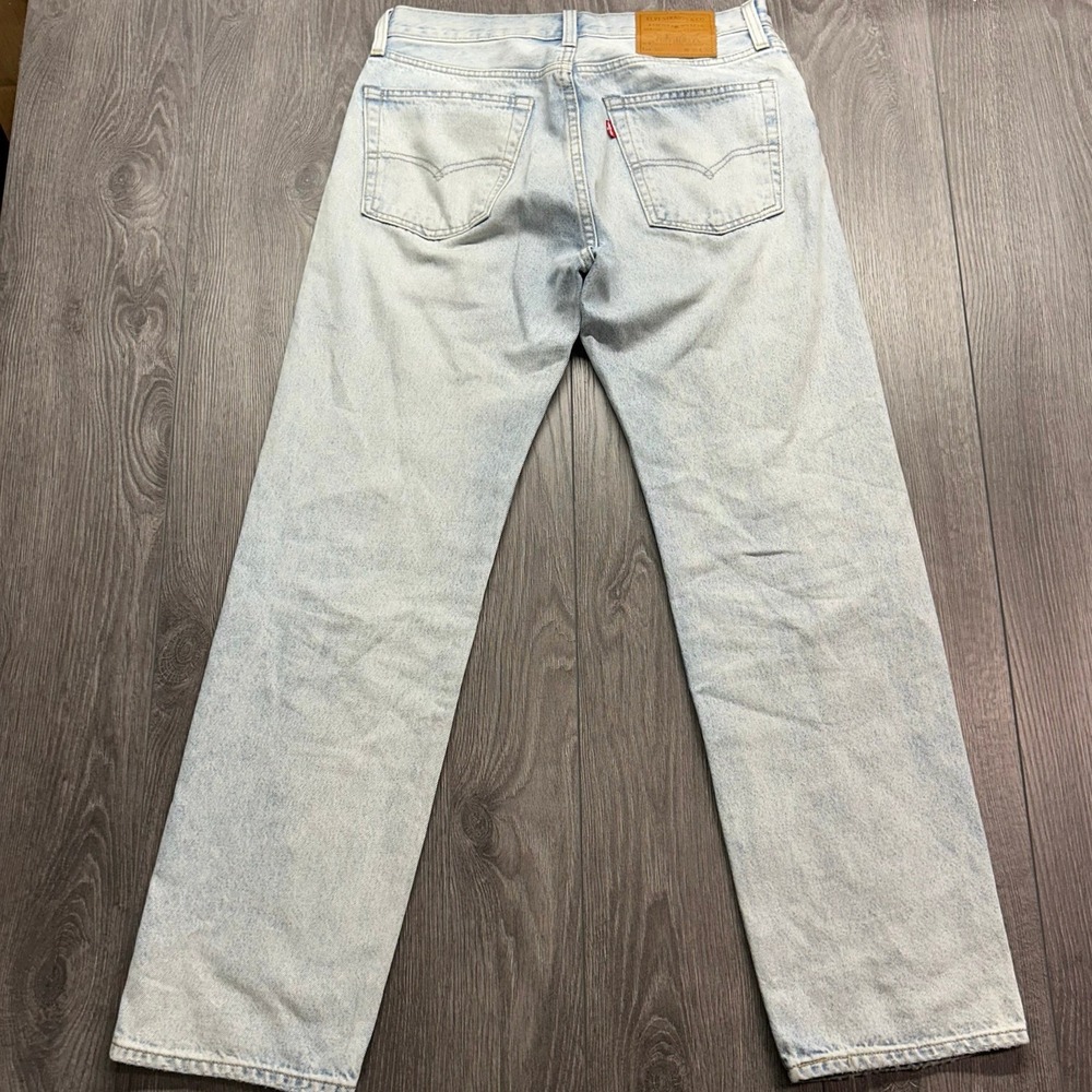 Levis Premium Lot 555 Straight Leg Jeans W30 L32 Light Wash Blue